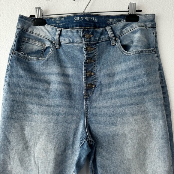 SOUND STYLE Jeans Women 16 Hope High Rise Crop Comfort Stretch Light Wash - Picture 3 of 14